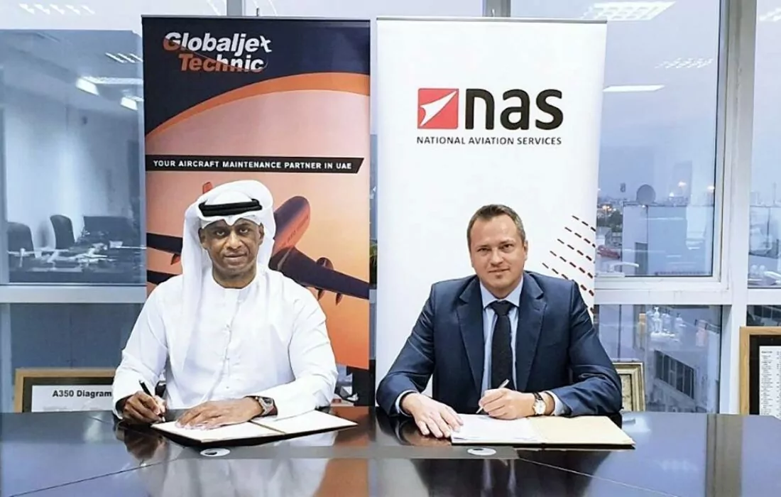 شراكة بين “ناس” وGlobalJet لتقديم خدمات الصيانة في مطارات الإمارات