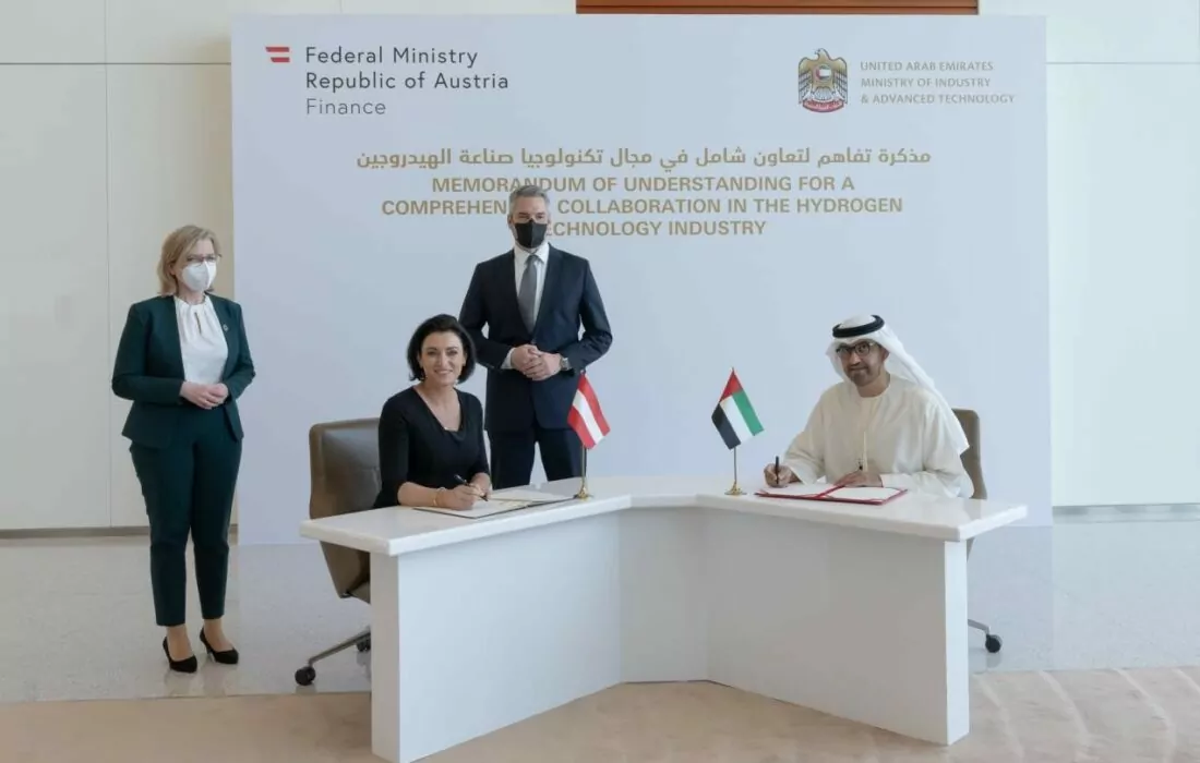 الإمارات والنمسا توقعان اتفاقية تعاون شامل في مجال تكنولوجيا صناعة الهيدروجين