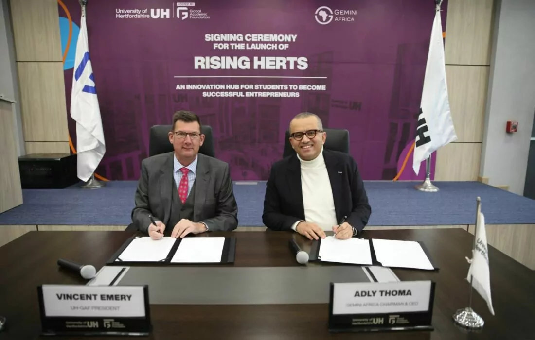 جامعة “هيرتفوردشاير” تتعاون مع “جيميناي أفريقيا” لاطلاق برنامج ريادة أعمال مخصص لطلاب الجامعة