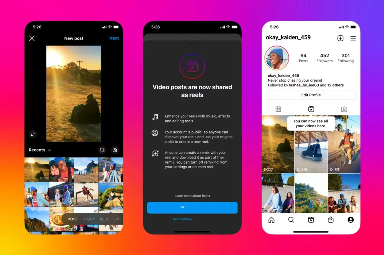 Instagram videos shorter than 15 minutes to be shared as Reels
