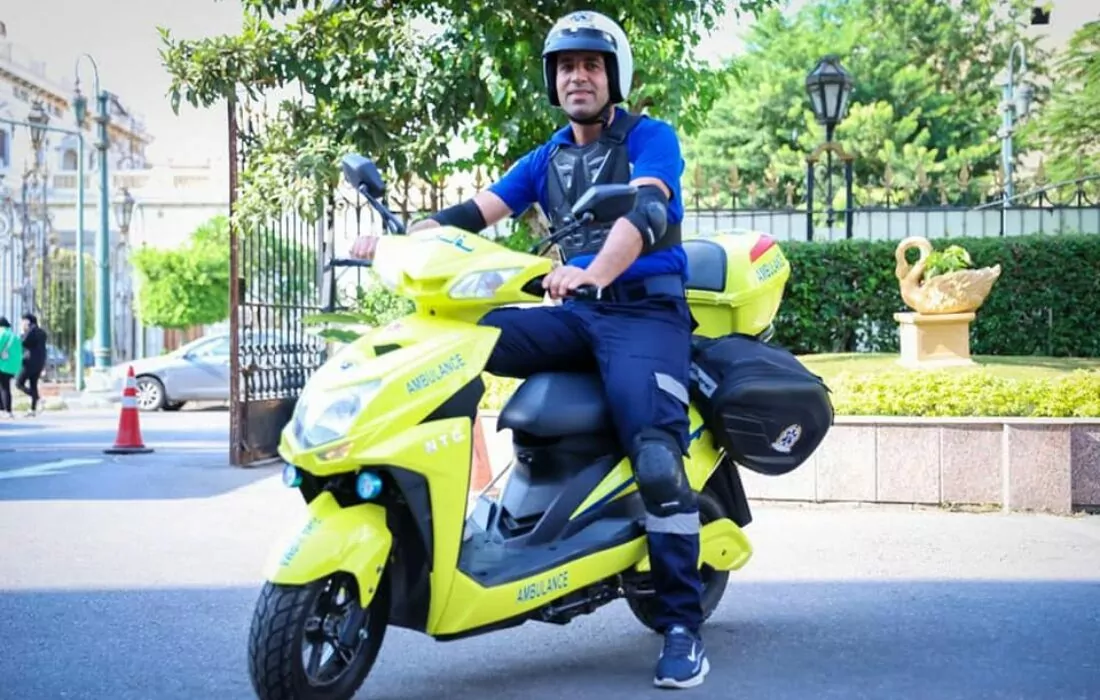 Electric ambulance scooter to join the fleet of the Egyptian Ambulance Authority