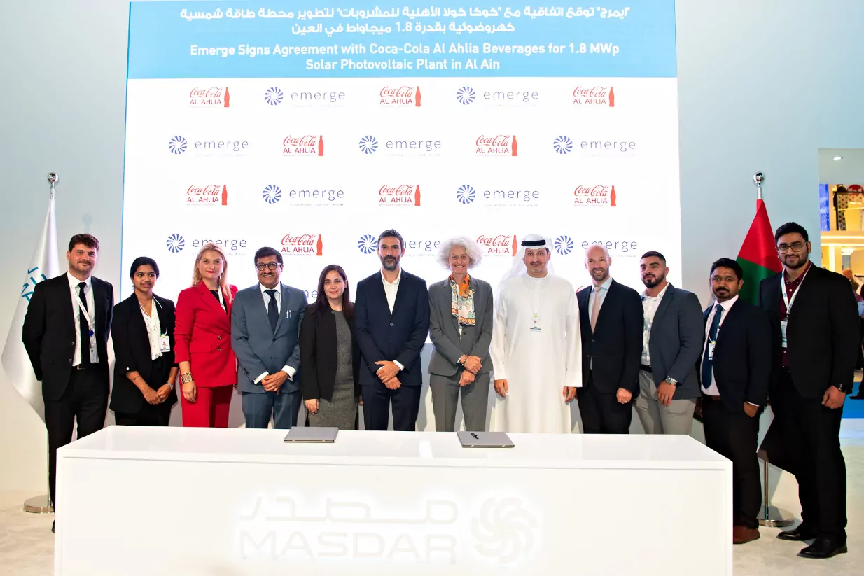 Emerge partners with Coca-Cola Al Ahlia Beverages to launch a new solar project